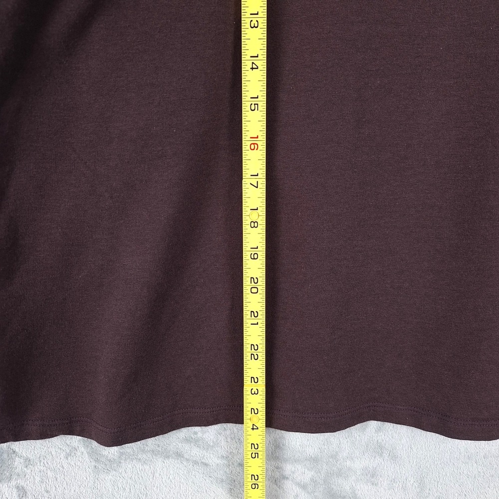 Eileen Fisher Top Womens XL Preppy Boxy Cowl Neck Crop Organic Cotton Minimalist - Picture 4 of 7